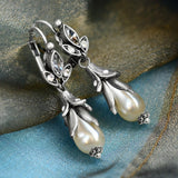 Orecchini in Perla Argento Lillà Floreale