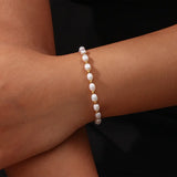 Elegante Bracciale in Perle e Oro