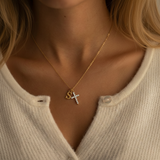 Cherubine™ - Collana con Croce in Cristallo Personalizzata