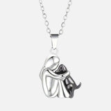 "Per Sempre nel Tuo Cuore" Collana con Pendente Abbraccio per Cani