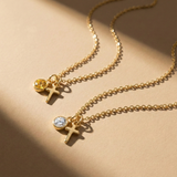 Serafina™ - Collana a Croce con Pietra Nascosta