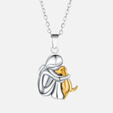 "Per Sempre nel Tuo Cuore" Collana con Pendente Abbraccio per Cani