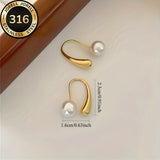 Orecchini Minimalisti Arc Pearl