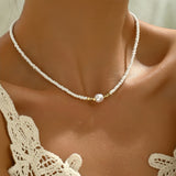 Collana Minimal in Turchese e Perle