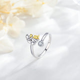 Anello in Argento Sterling 925 con Zirconia – Regolabile e Fatto a Mano