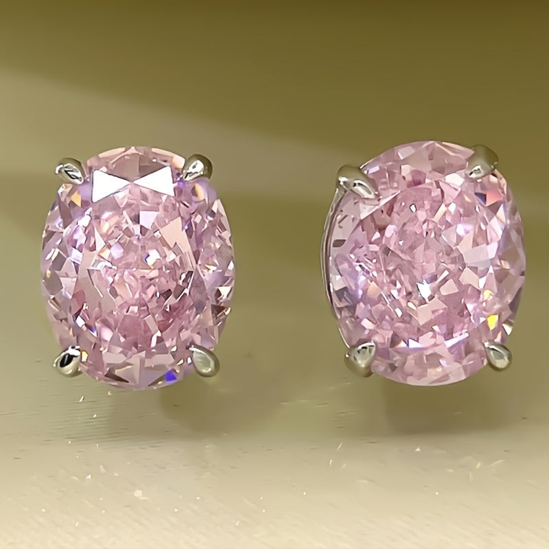Pendientes Eternos de Oro Blanco con Circonita