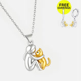Collana con Pendente a Forma di Gatto con Orecchini in Omaggio – Offerta a Tempo Limitato