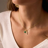 Serafina™ - Collana a Croce con Pietra Nascosta