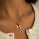 Cherubine™ - Collana con Croce in Cristallo Personalizzata