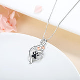 Collana Lucky Paw con Cuore, Osso & Infinito – Pendente “Sempre nel Mio Cuore”