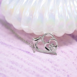 Collana in Argento Sterling con Zampa e Cuore in Zirconia