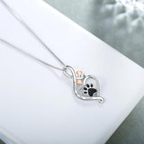 Collana Lucky Paw con Cuore, Osso & Infinito – Pendente “Sempre nel Mio Cuore”