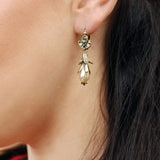 Orecchini in Perla Argento Lillà Floreale
