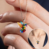 Collana con Uccello Colorato