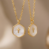 Grazia™ - Collana Mini Croce con Perle