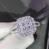 Anello Nuziale Quadrato in Zirconia