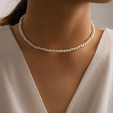Choker Elegante Bohemien in Perle