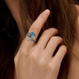 Virna™ - Anello Regolabile Libellula Turchese