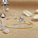 Anello Glow in zirconia con placcatura in oro bianco