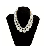 Collana con Perle a Doppio Statement