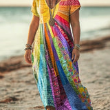 Liora - Vestito Bohemien Stampato