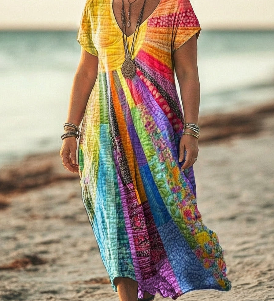 Liora - Vestido Bohemio Estampado