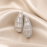 Cascade Hoop Earrings in White Gold
