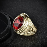 Anello in Oro Rubino Inciso