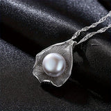 Collana con Pendente a Perla di Conchiglia