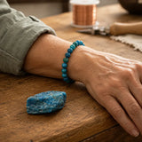 Pulsera de Apatita Azul para la Claridad, la Motivación y la Autoexpresión