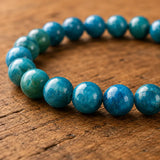 Pulsera de Apatita Azul para la Claridad, la Motivación y la Autoexpresión