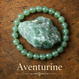 Bracciale in Avventurina Verde per Fortuna, Opportunità e Prosperità