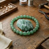 Bracciale in Avventurina Verde per Fortuna, Opportunità e Prosperità