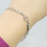 Bracciale in Argento Puro Edizione Limitata con Charm a Forma di Zampa di Cane e Osso