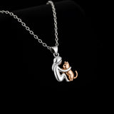 Collana con Pendente a Forma di Gatto con Orecchini in Omaggio – Offerta a Tempo Limitato