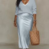 Caterina™ – Elegante Abito Midi in Raso