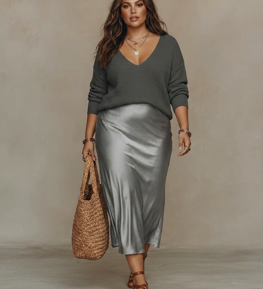Caterina™ – Elegante Vestido Midi de Satén