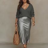 Caterina™ – Elegante Abito Midi in Raso