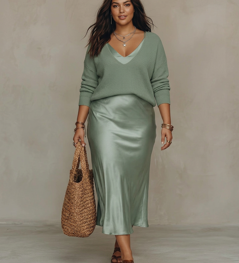 Caterina™ – Elegante Vestido Midi de Satén