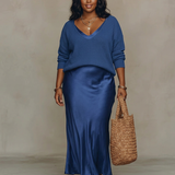 Caterina™ – Elegante Abito Midi in Raso