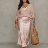 Caterina™ – Elegante Abito Midi in Raso