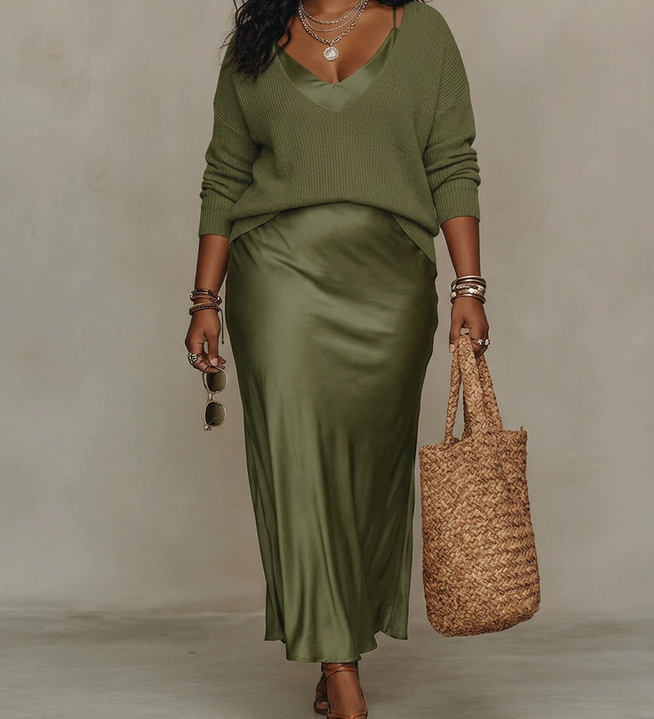 Caterina™ – Elegante Vestido Midi de Satén