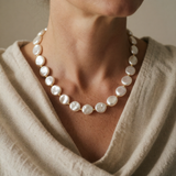 Collana a Strangolo di Perle Coin Barocche