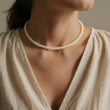 Choker Elegante Bohemien in Perle