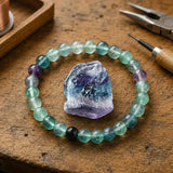 Bracciale in Fluorite per Focus, Chiarezza Mentale e Armonia Calma