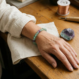 Bracciale in Fluorite per Focus, Chiarezza Mentale e Armonia Calma