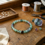 Bracciale in Fluorite per Focus, Chiarezza Mentale e Armonia Calma