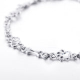 Bracciale in Argento Puro Edizione Limitata con Charm a Forma di Zampa di Cane e Osso