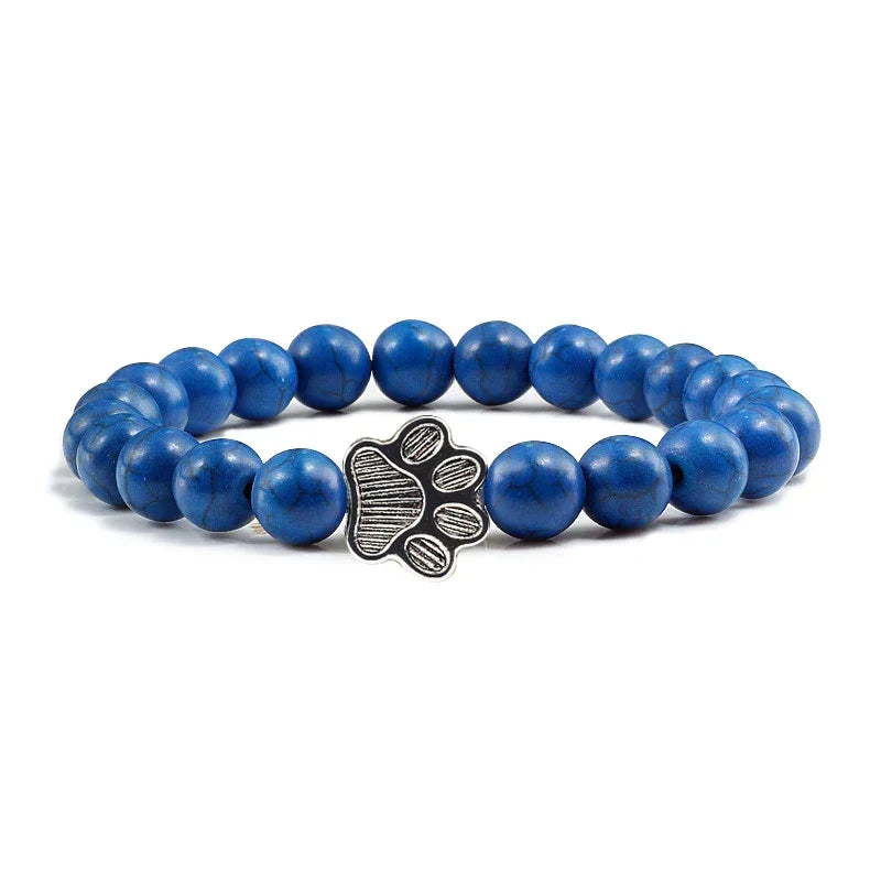 Bracciale con Paws di Perline – Design in Pietra Naturale