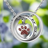 "Non Più Al Mio Fianco, Per Sempre Nel Mio Cuore" – Collana In Acciaio Inossidabile Con Urna A Forma Di Zampa